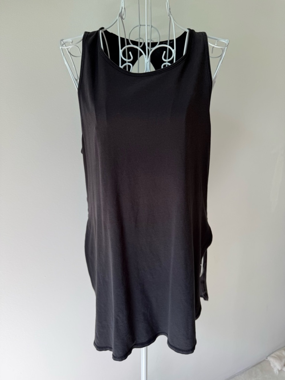 Lululemon Black Racerback Tank Top Open Back Workout Yoga Top Size L